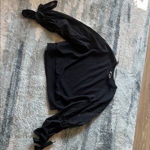 H&M Black Sweatshirt with Tie Sleeves
